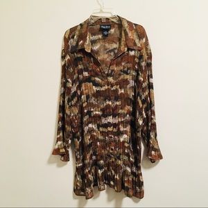 Maggie Barnes Brown and Tan Blouse